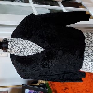 Vintage faux persian Lamb short jacket sz S